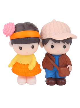 卡通小女孩小男孩模型玩具