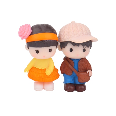 卡通小女孩小男孩模型玩具