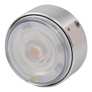 12伏鱼池假山侧壁射灯IP68免开孔明装泳池壁灯圆形迷你薄款水下灯