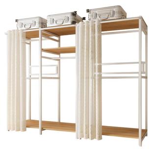 衣帽架卧室落地挂衣架步入式衣帽间架子金属货架可组合出租房衣柜