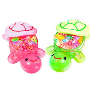 2025网红爆款小乌龟夜光彩色对对碰玩具巨无霸荧光大乌龟收纳盒