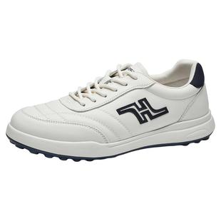 哈森男鞋秋季2025新款时尚厚底小白鞋男款真皮运动休闲鞋男士皮鞋