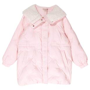 IVY HOUSE常春藤儿童装女童冬季新款 甜粉羽绒服外套加厚保暖加长