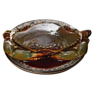 红膏呛蟹酱青蟹即食腌制醉螃蟹宁波特产龙英食品咸蟹非切块整只装