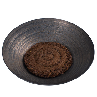 彩集堂 复古鎏金壶承 老味手工陶器干泡台茶承储水圆盘底座茶壶垫