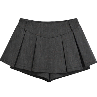 棉洋甜妹热恋高校学院风百褶裙 v腰jk少女减龄显瘦格纹范走光裤裙