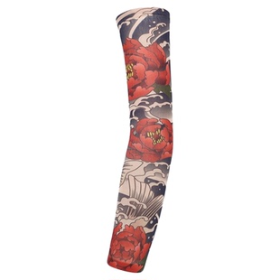 花臂防晒冰袖男女款刺青纹身冰丝袖套潮流嘻哈社会人骑行无缝套袖