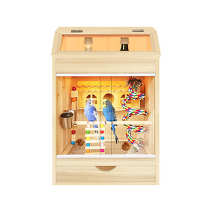 鹦鹉保温箱幼鸟专用恒温饲养箱雏鸟冬季笼子牡丹玄凤实木保暖箱笼