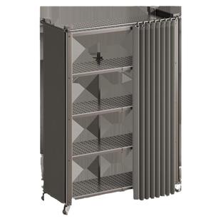 佳帮手货架多层置物架阳台厨房铁架子角钢移动储物架可折叠带轮