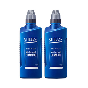 日本进口花王男士SUCCESS男性用洗发水控油去污清爽400ml*2