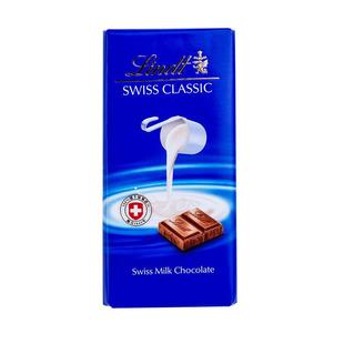 Lindt瑞士莲进口swiss经典排块榛仁牛奶黑巧克力100g年货节礼物