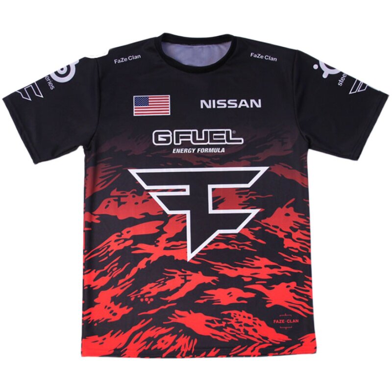 faze clan队服CSGO可定制ID电竞服比赛major衣服短袖T恤ROPZ