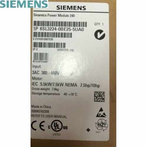 议价西门子6SL32240BE255UA0G120功率模块1.5千瓦6SL3224-OBE25-5