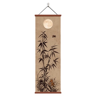宋代美学茶室书房装饰画中式水墨竹子客厅玄关挂画办公室禅意壁画
