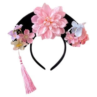 格格发箍花朵宫廷头箍女贵妃娘娘民族风发卡表演道具发夹头饰发饰