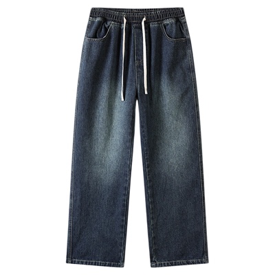 牛仔裤男士春秋季宽松直筒男裤2025年新款休闲百搭阔腿长裤子男款