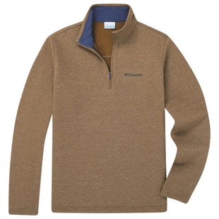 Columbia哥伦比亚户外男子简约运动休闲旅行立领保暖抓绒衣AE1534