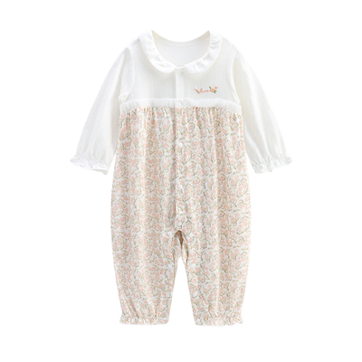 象比家族春夏季长袖婴儿爬服