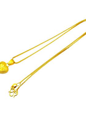 首饰仿真假欧币镀金花朵女项链