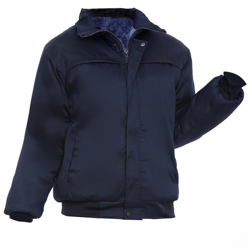 冬季加绒加厚工作服棉衣男劳保服棉服女夹克短款保暖棉袄厂服绣字