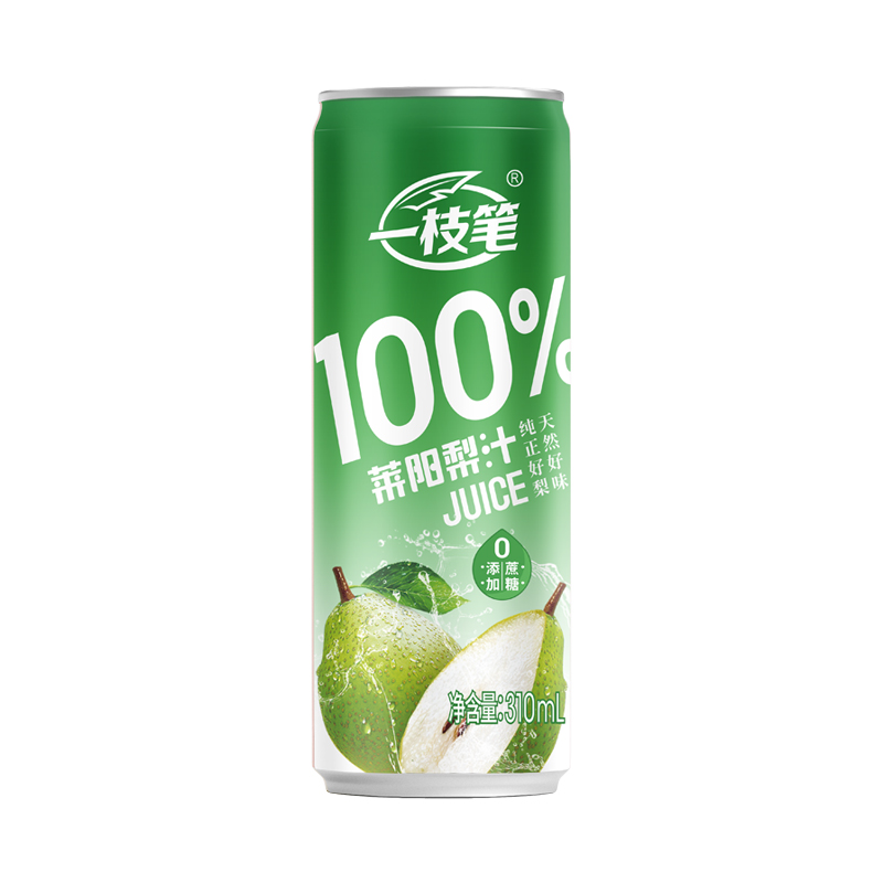 一枝笔100%莱阳梨汁饮料310ml*8罐家庭装纯果汁梨汁果汁饮品