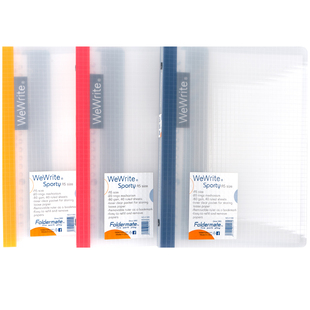 富美高活页本活力星系列A5 B5 40页多色可选软面半透明小巧新型活页夹本暗纹格子Foldermate撞色