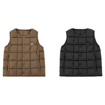 幼悠男童2025秋季新款纯色白鸭绒羽绒马甲可外穿儿童加厚保暖背心