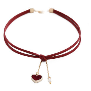 跳动的心choker项链短款锁骨链网红项圈脖子饰品颈带项链女锁骨链