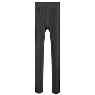 菇娘家澳洲美丽诺绵羊毛灰色打底裤连裤袜女大码加绒秋冬外穿薄款