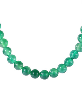 新中式叠戴绿玛瑙项链女