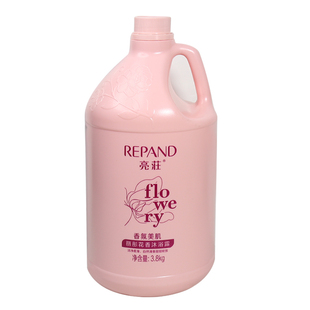 亮荘酒店宾馆一次性亮3.8kg散装大桶装洗发水沐浴露补充液装4桶