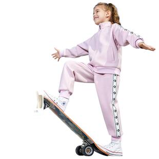 匡威童装儿童套装2025春季新款男童卫衣开衫裤子2件套女童运动装