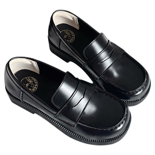 联名款制服鞋低跟基础款学院风JK小皮鞋粗跟圆头Lolita鞋