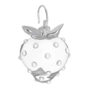 MARSEVEN 野餐系列透明草莓耳钉清新甜美珍珠耳饰925银首饰原设计