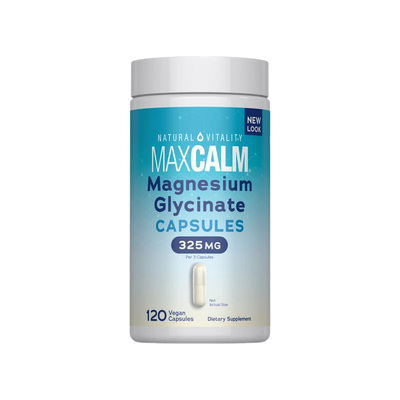 Natural Vitality Calm甘氨酸镁胶囊情绪压力神经舒缓美国进口镁