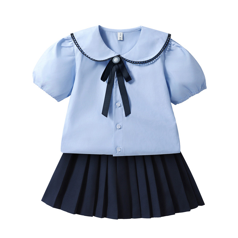 幼儿园园服夏装短袖英伦学院风毕业照合唱服装儿童班服小学生校服