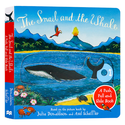 蜗牛和鲸鱼英文原版绘本 The Snail and the Whale 抽拉机关操作书 咕噜牛作者 Julia Donaldson 茱莉亚唐纳森儿童启蒙图画纸板书