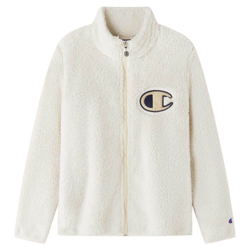 champion冠军儿童装25秋冬新品男女大小童仿羊羔绒加厚保暖绒外套