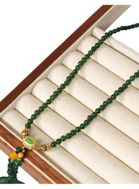 天然绿玛瑙气质中式国风串珠项链