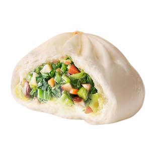 中饮巴比上海风味香菇青菜包12只冷冻商用半成品家庭早餐素菜包子