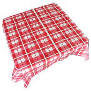 一次性桌布塑料加厚台布格子布100张餐厅酒店大排档圆桌方形餐垫