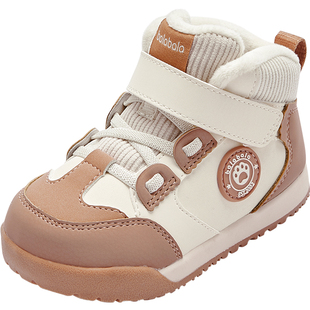 巴拉巴拉宝宝学步鞋加绒鞋子男童女童运动鞋秋冬季新款童鞋软底小