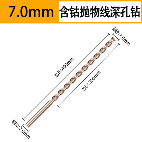 极速40a0mm含钴高速网钻钢铝件直柄麻花加长钻抛物线型深孔钻头2-