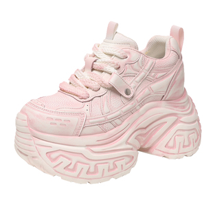 欧洲站内增高老爹鞋女2026春季新款复古擦色做旧厚底运动休闲女鞋