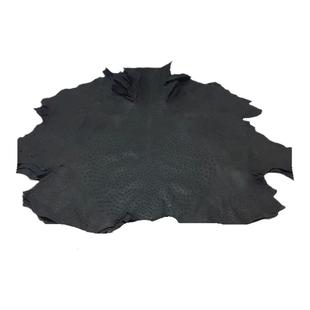 黑色整张鸵鸟皮服装面料特种动物真皮箱包皮具鞋靴手工DIY皮料