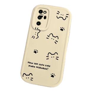 适用荣耀V30pro手机壳新款华为HonorV40轻奢版硅胶保护套v20全包防摔软外壳v3Opor可爱线条猫V10磨砂卡通女生