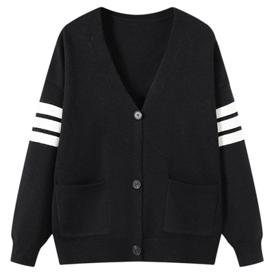 DDXZ夕子韩系慵懒风毛衣针织开衫