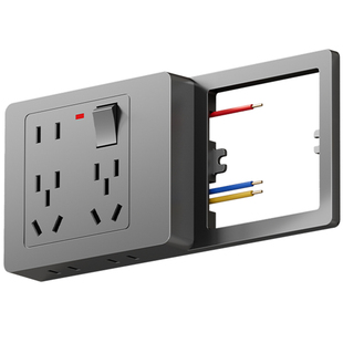 插座墙上固定多孔开关带插座移位改造拓展扩展插座扩展式插座86型