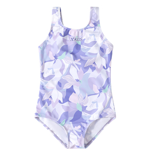 特步女孩连体泳衣亲肤专业训练