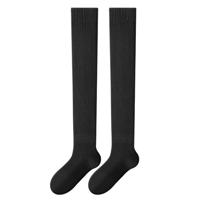 过膝袜子女秋冬加绒加厚新疆棉